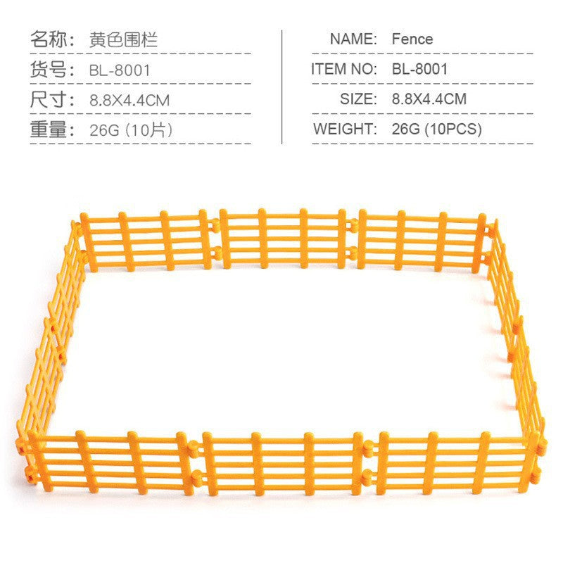 Animal Jurassic simulation farm scene sand table decoration fence large door frame dinosaur model toy