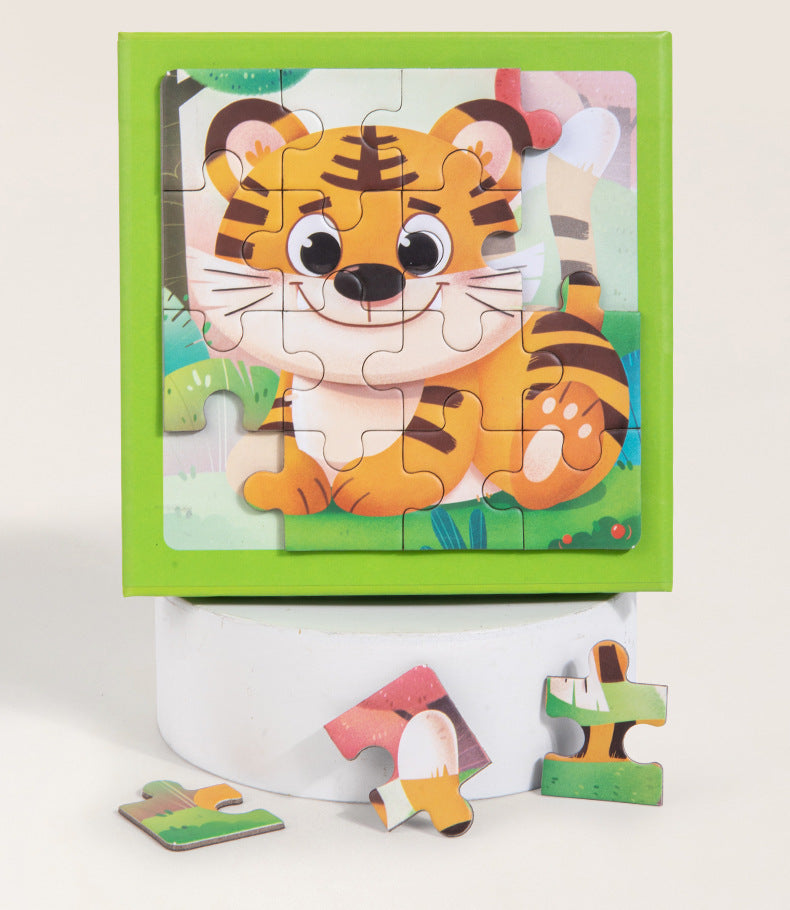 Cross-border children's three-in-one advanced folding magnetic jigsaw puzzle kindergarten baby puzzle early education enlightenment block jigsaw puzzle