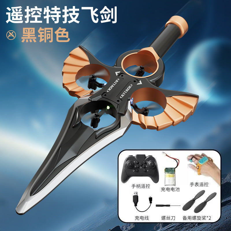 New Cross-Border Remote Control Sword Flying Aircraft, Fall-Resistant Stunt Remote Control Flying Sword Aircraft, Boys and Children's Toys Wholesale