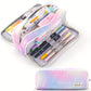 Large-Capacity Retractable Pencil Case Stationery Box in Japanese and Korean Style, Macaron Color, Upgraded Version for Primary and Secondary School Students, in Stock