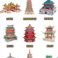 Three-Dimensional Puzzle Ancient Style 3D Model Building Assembled Wooden Kidsren's Educational House Toy Building Blocks Temple of Heaven Mortise and Tenon