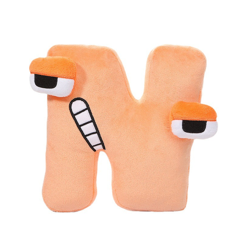 Cross-border Alphabet Lore letter legend plush pillow doll children Enlightenment letter doll wholesale