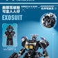 Little Luban Building Blocks Children's Educational Assembled Car Model Transforming Mecha Robot Compatible with Lego Boy Toys