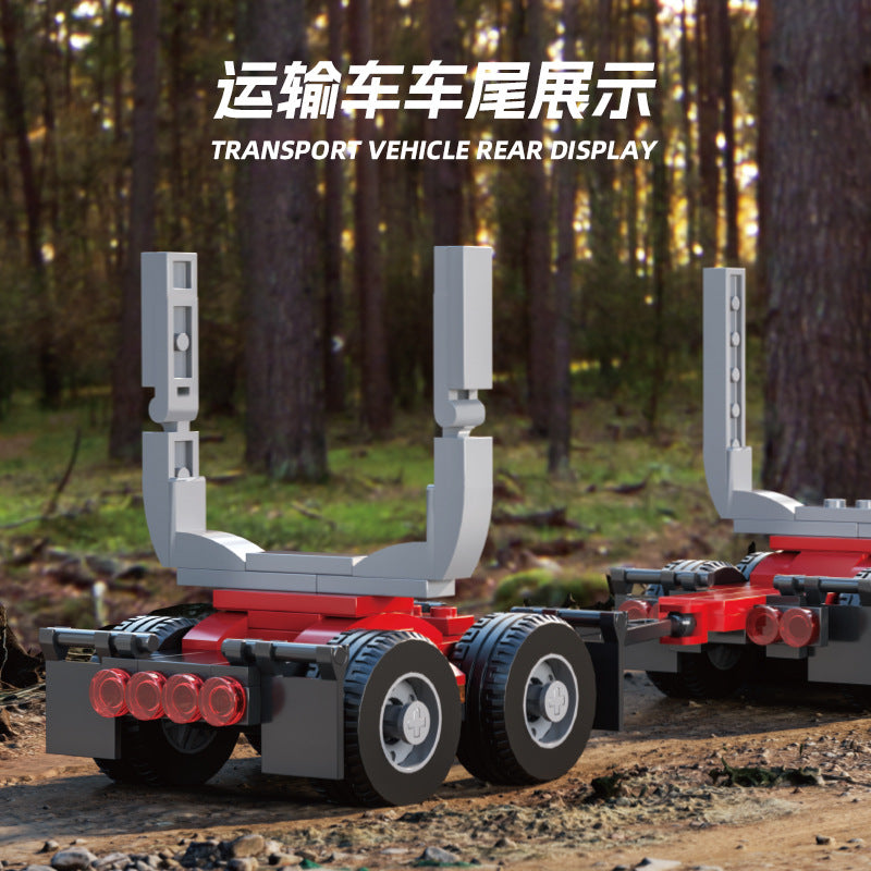 Cross-border engineering series truck city bus transport vehicle combined with small particle building blocks children's educational enlightenment toys