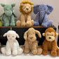 British Jelly Wave Series Curly Lion Monkey Plush Toy Wave Hair Dragon Doll Curly Highland Cow
