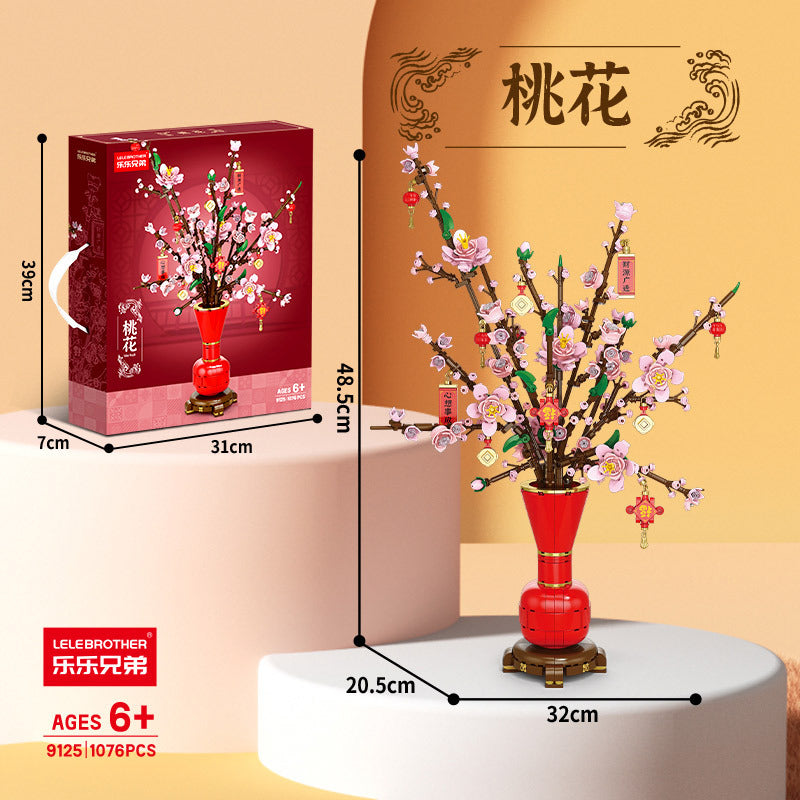 Wow, Custom Ornaments Educational Assembled Toy Gift 9020 New Year Lucifer Cat Fortune Tree Fortune 9021