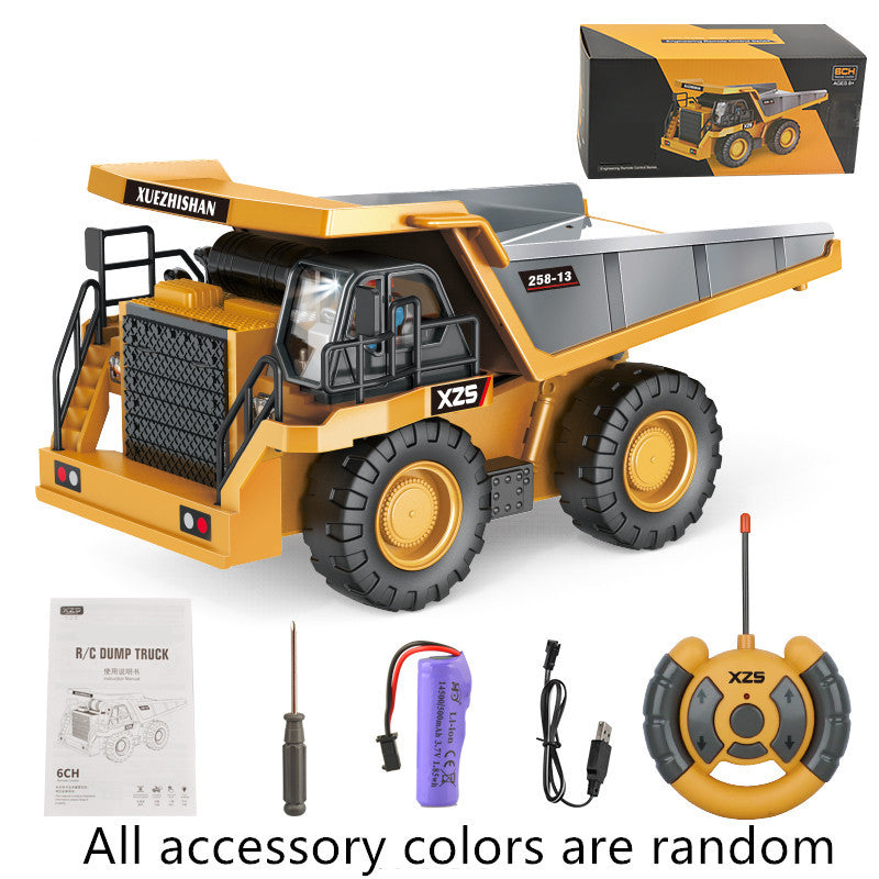 Cross-border charging engineering vehicle 2.4G remote control alloy bulldozer excavator children's electric sound and light remote control toy