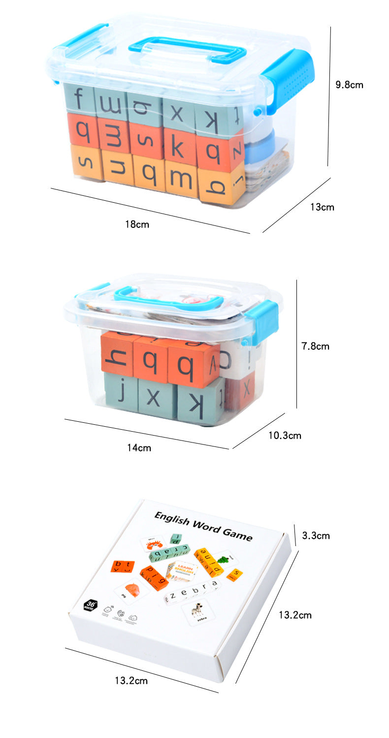 Children's English Scrabble Word Game Toys Fun Baby Parent-Child Interaction Puzzle English Letter Cognition