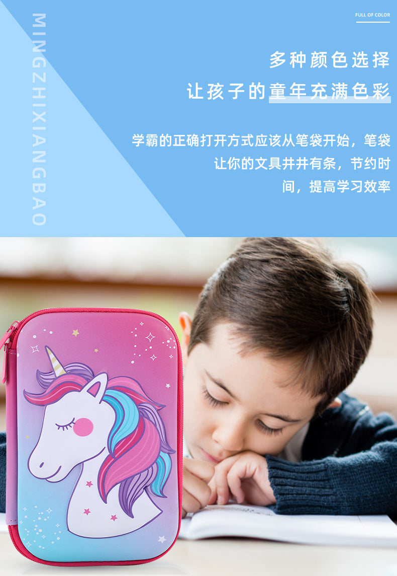 Eva Pencil Box 3D Stereo Large-Capacity Kidsren's Pencil Bag Multi-Functional Student Stationery Popular Pencil Box Waterproof