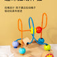 Children's Early Education Second-Line and Third-Line Bead Puzzle Beaded Hand-Eye Coordination Animal Maze Track Trailer Wooden Toy