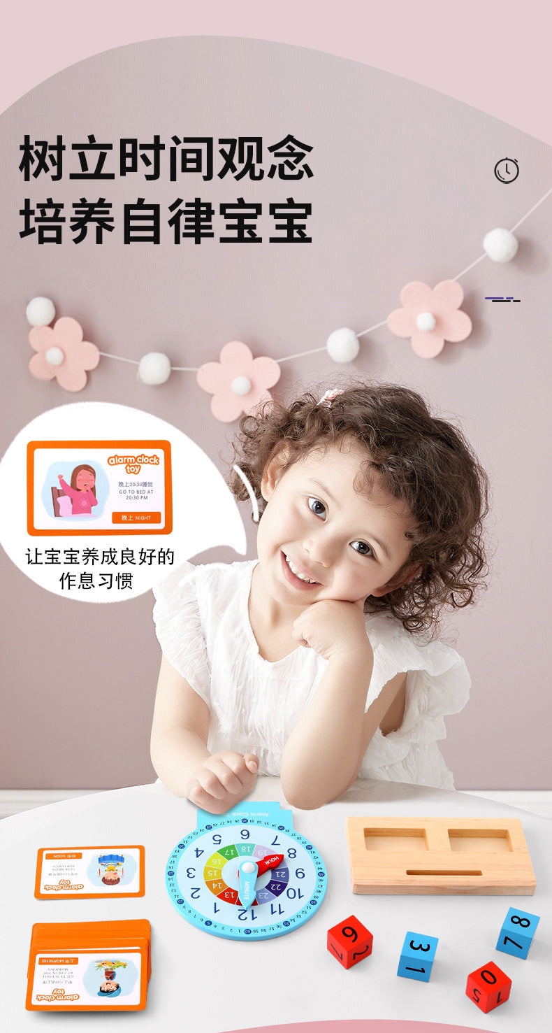 Specialized Clock Teaching Aids for Elementary School: Clock Models for First and Second Graders, Alarm Clock Face, Children's Learning Time Toys
