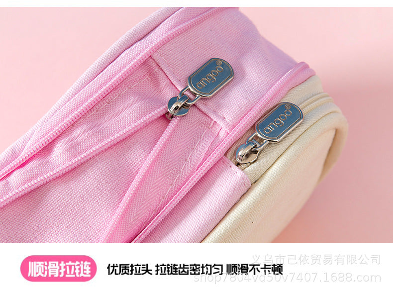 Large-Capacity Retractable Pencil Case Stationery Box in Japanese and Korean Style, Macaron Color, Upgraded Version for Primary and Secondary School Students, in Stock