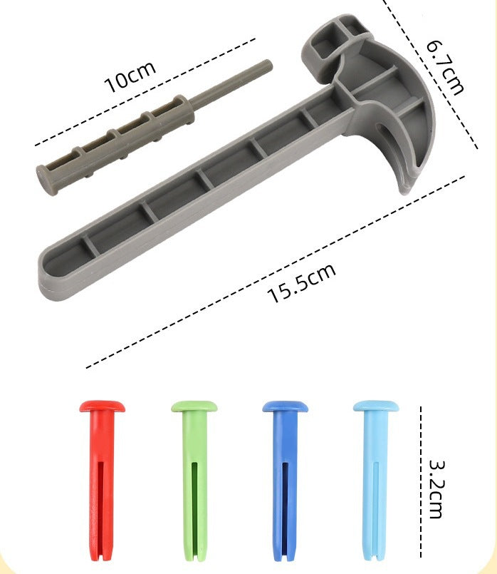 Cross-Border New Nail Knocking Toy Kidsren's Play House Manual Brain Double-Sided Hammer Nail Nail Educational Enlightenment Toy