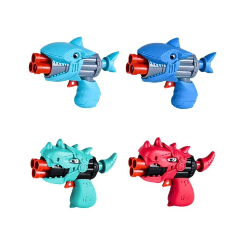 Children's soft bullet gun toy dinosaur 3-6 years old boys and girls shooting pistol revolver firing suction cup burst toy gun