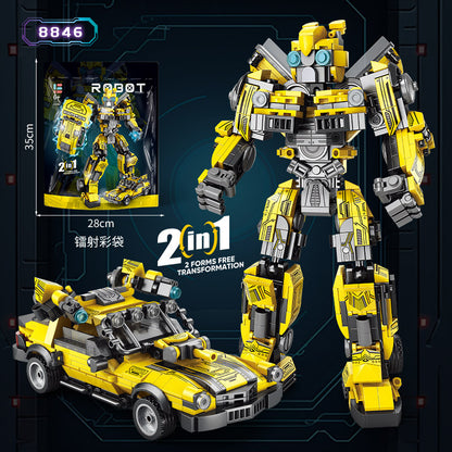 Wow, Custom Assembled Building Blocks Wasp Mecha 8847 Deformation Optimus Prime Gift Robot Children's Toys