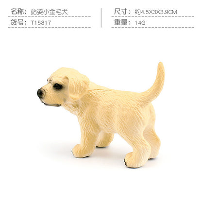 Cross-border Simulation Dog Model Golden Retriever Bona Mountain Dog St. Bernard Short-legged Corgi Desktop Static Ornaments