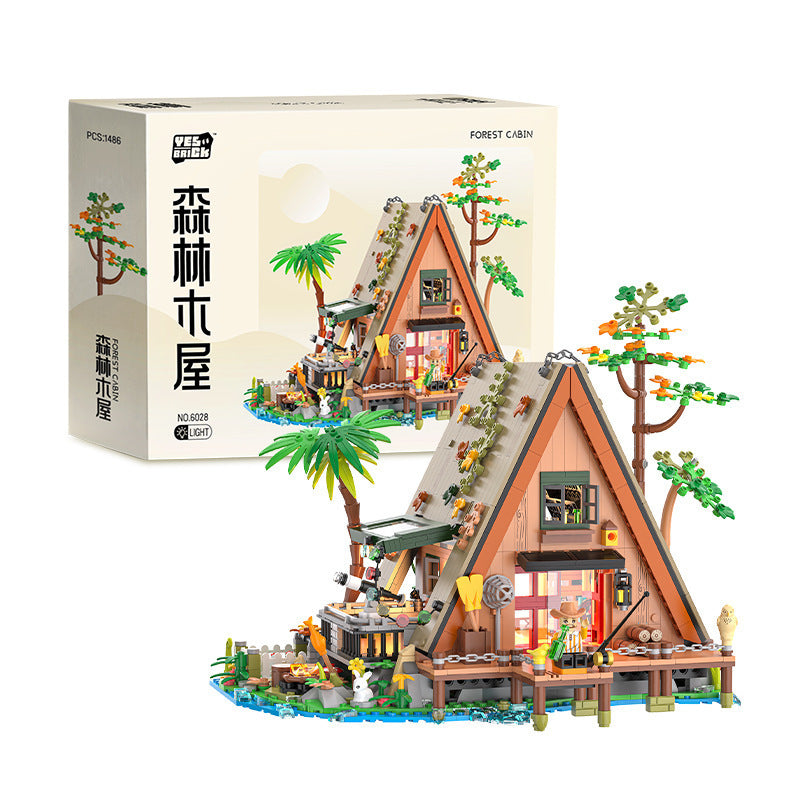 Compatible with Lego Creative Street View Building Model Forest Tree House Puzzle Assembled Block Toy Boy Gift Wholesale