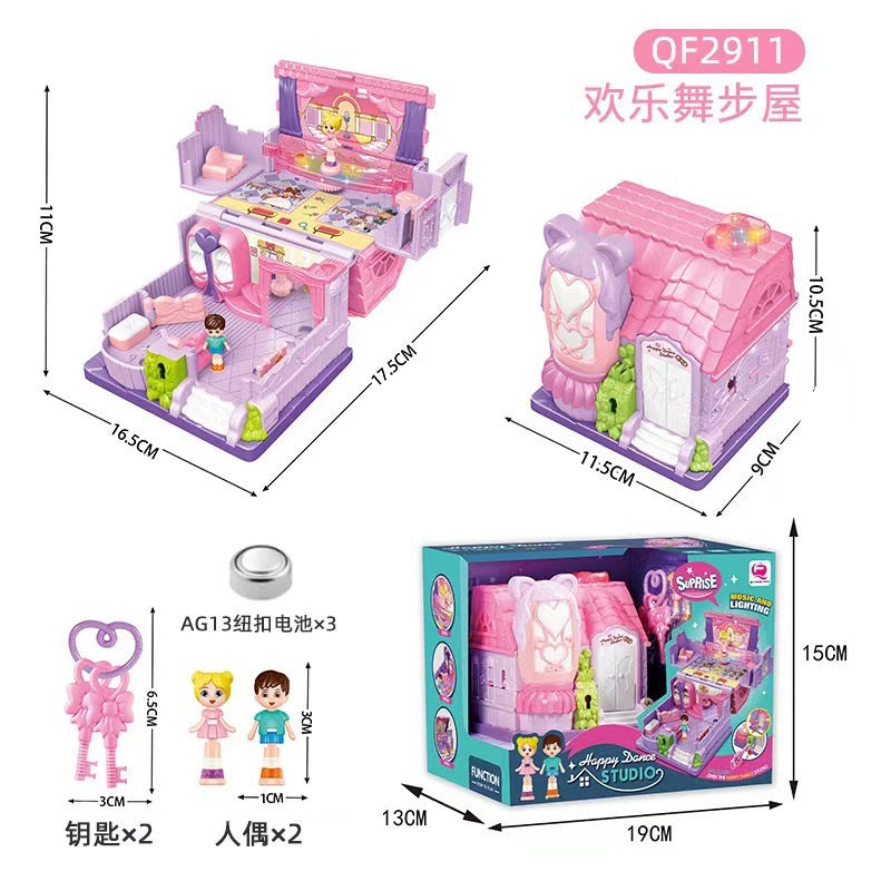 Cross-border Children's Variables Surprise Cabin Girl Simulation Princess Castle Villa Model Doll House Play House Toys