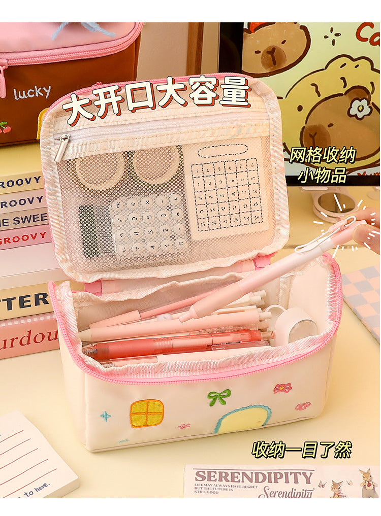 2026 New Style House Pencil Case for Junior High School Girls and Elementary School Students, High-Value Stationery Box for Girls, Large-Capacity Pencil Case