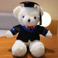 Graduation Bear Doll Doctor Bear Bachelor's Uniform Bear Doll Graduation Bear Gift for College Students with Logo Printing