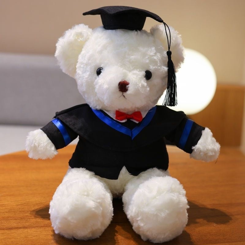 Graduation Bear Doll Doctor Bear Bachelor's Uniform Bear Doll Graduation Bear Gift for College Students with Logo Printing