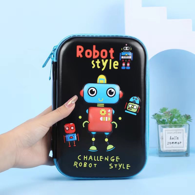 3D New Cute Eva Stationery Box Children's Multifunctional Large Capacity Pencil Bag Student Portable Square Pencil Box