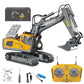 Cross-border charging engineering vehicle 2.4G remote control alloy bulldozer excavator children's electric sound and light remote control toy