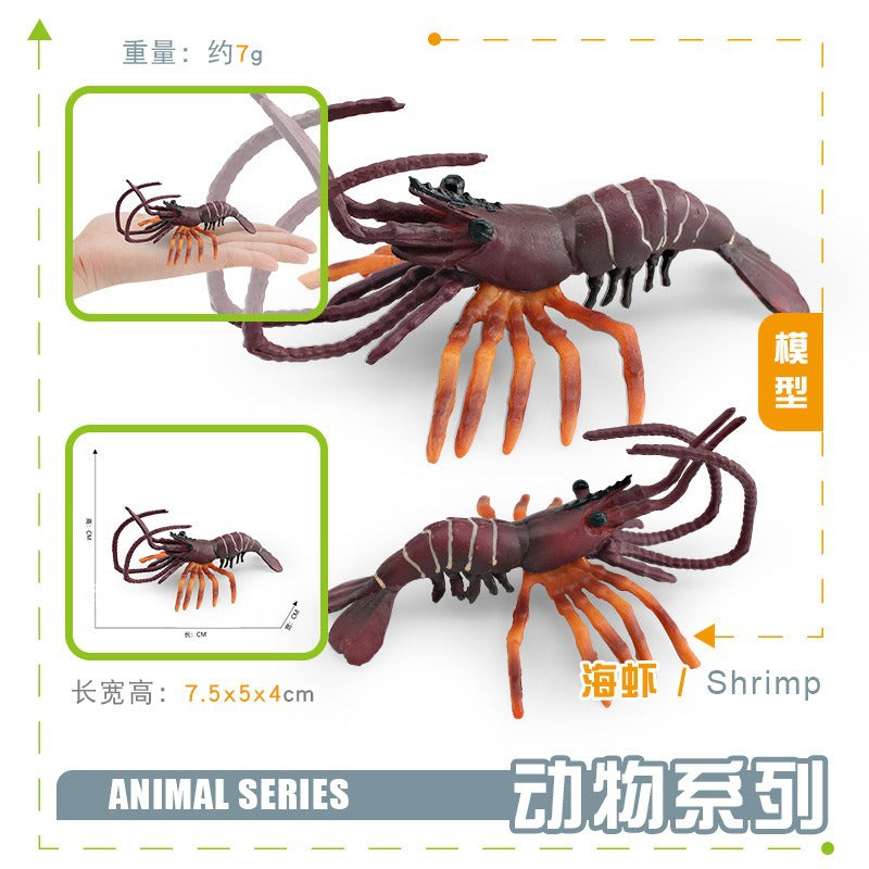 Cross-border toy marine life simulation lobster marine animal model submarine toy doll decoration plastic