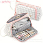 Oxford Cloth Pencil Case with Large Capacity and Multi-Layer Design, Stationery Box for Primary and Secondary School Students, High Aesthetic Value, Simple and Waterproof, Direct from the Source Factory