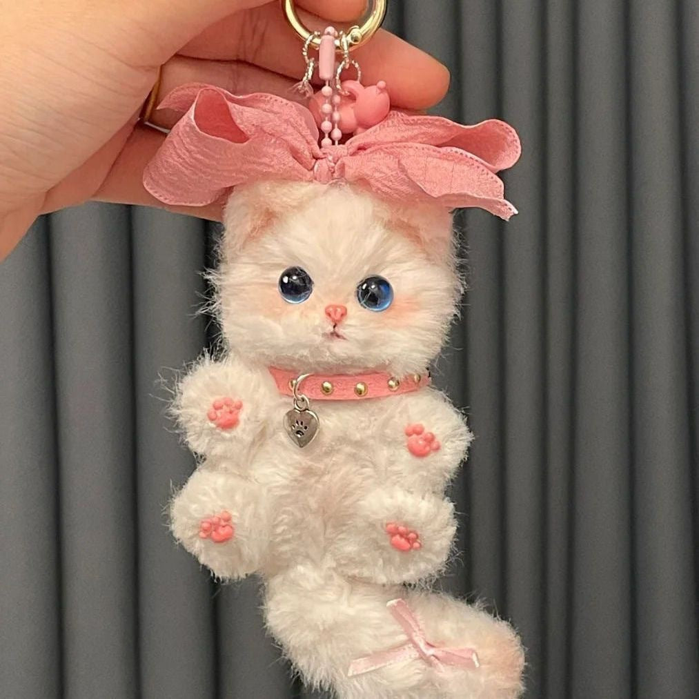 Twisting Stick Kitten DIY Material Pack Casual Style Cute Stuffed Toy for Girls Birthday Gift Bag Pendant