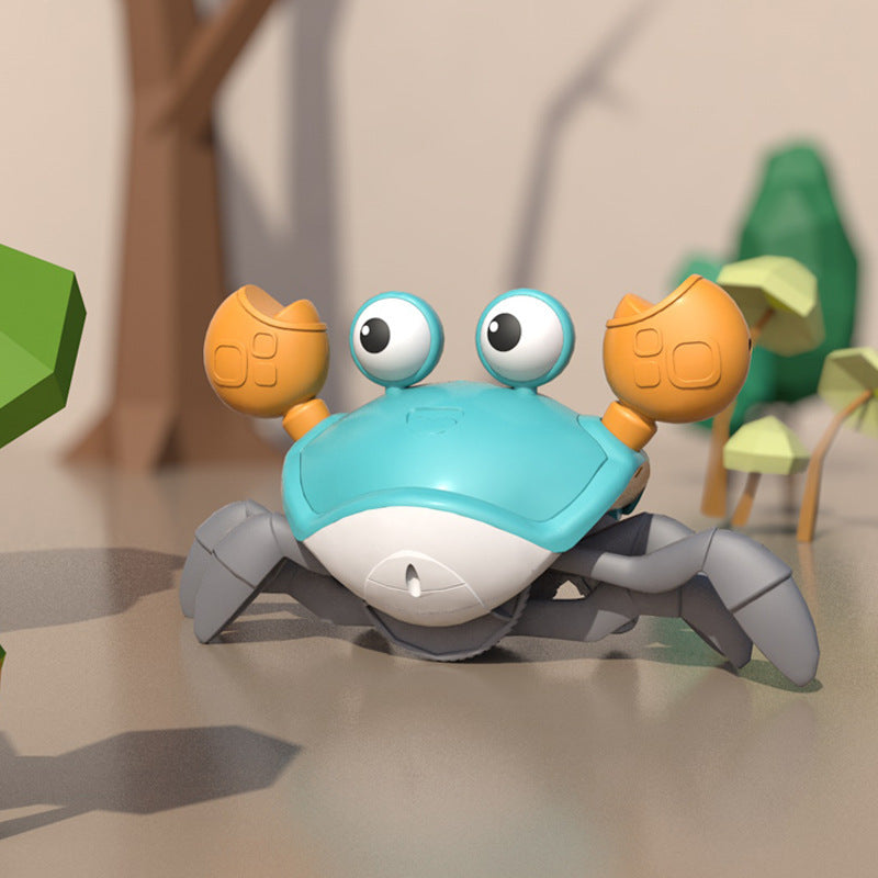 Cross-border Children's Induction Electric Crab Baby Charging Luminous Music Crawling Escape Escape Obstacle Crab Toy