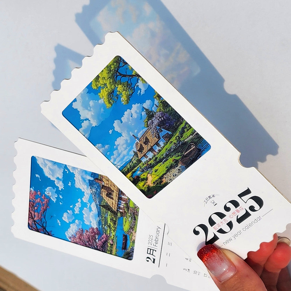 2025 calendar retro ticket stub reverse light and shadow photo ticket stub box blank ticket stub homemade light and shadow photo in stock
