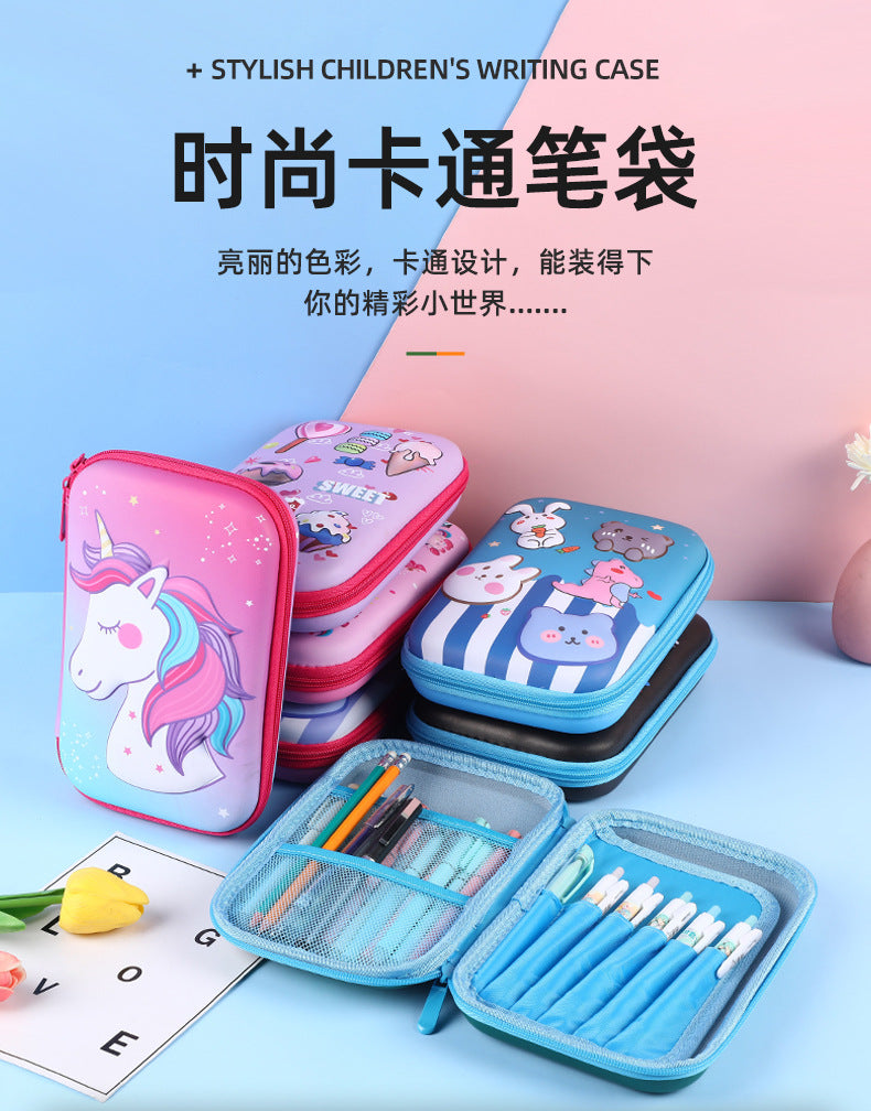 Eva Pencil Box 3D Stereo Large-Capacity Kidsren's Pencil Bag Multi-Functional Student Stationery Popular Pencil Box Waterproof
