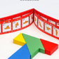 Beech Wood Long T-Shaped Puzzle Tangram Educational Toy Teaching Aids for Adults, Primary School Students and Kidsren's Intellectual Puzzles