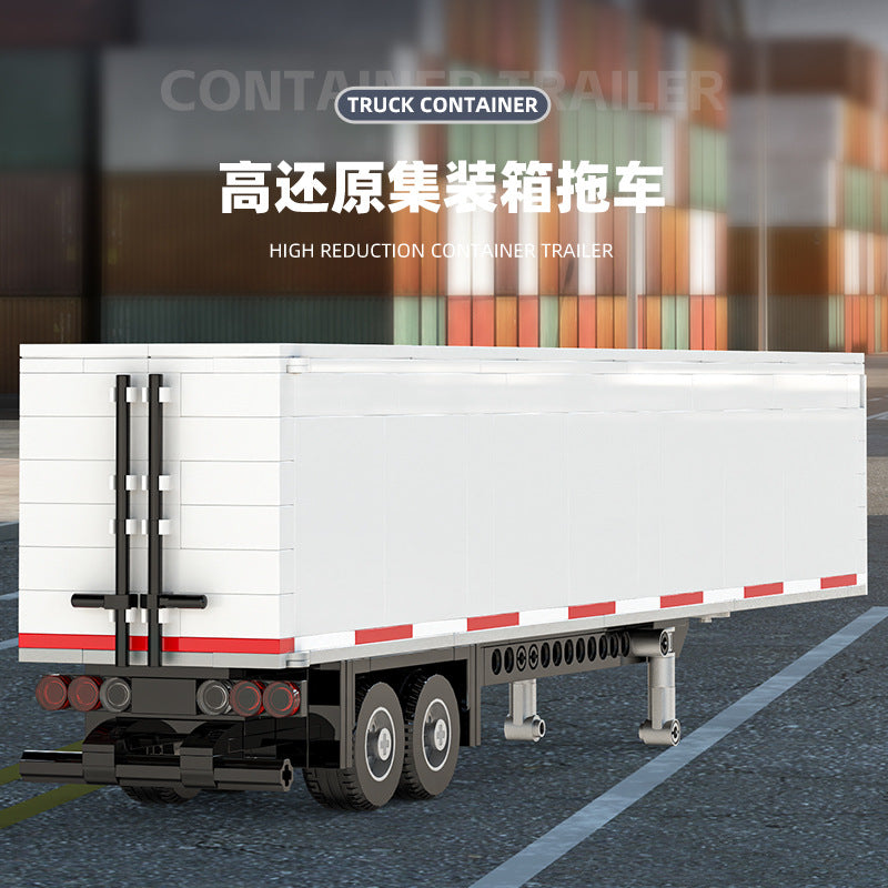 Cross-border engineering series truck city bus transport vehicle combined with small particle building blocks children's educational enlightenment toys