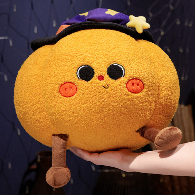Cute Halloween Pumpkin Doll Ghost Imp Pillow Plush Toy Decoration Sofa Ornament Doll