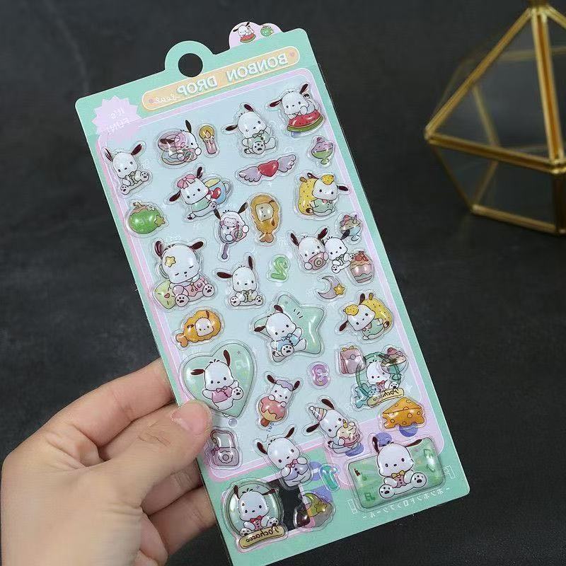 High-Quality Second-Generation Cartoon 3D Relief Hollow Stickers Cute Reward 3D Stickers Wholesale