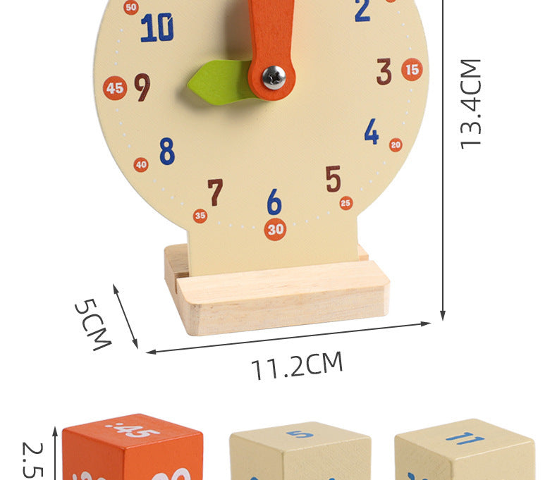 Specialized Clock Teaching Aids for Elementary School: Clock Models for First and Second Graders, Alarm Clock Face, Children's Learning Time Toys