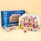 Wooden two-in-one string string beaded puzzle string animal fruit traffic large particle string wooden toy
