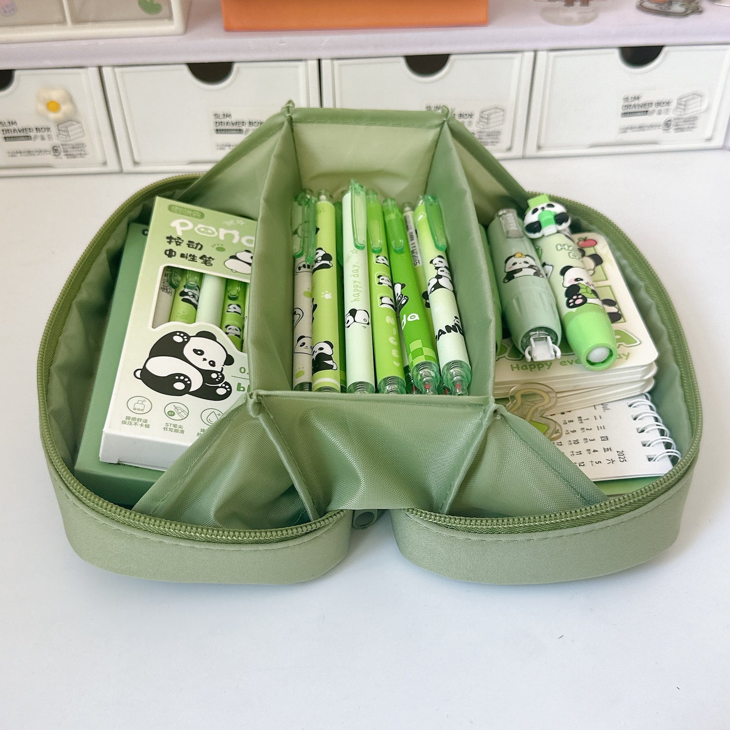 New Volcano Pencil Bag Large Capacity High Color Value Stationery Box for Men and Women Students 2025 Super Fire Pencil Case Storage Bag