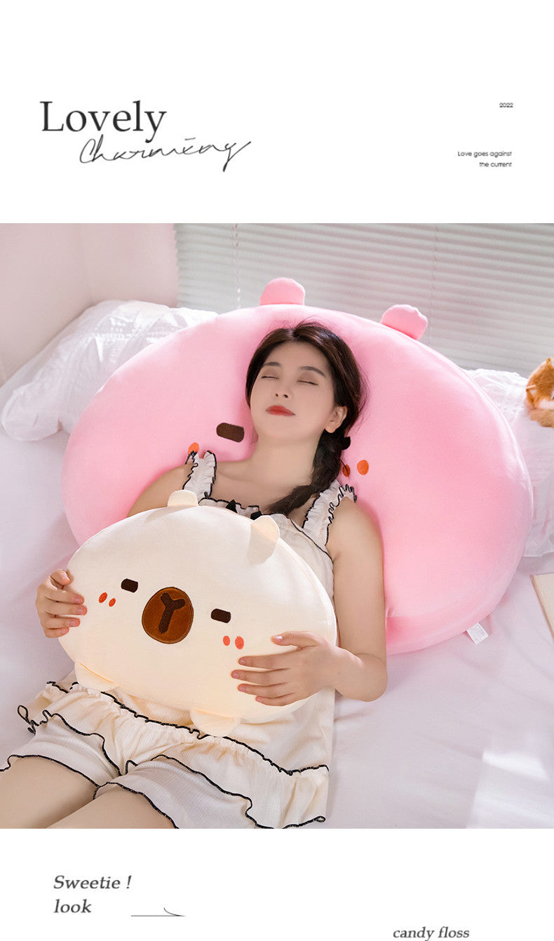 New Capibala Capybara Pillow Soft Cute Dumpling Cute Girl Sleeping Pillow Plush Toy Cross-Border