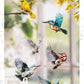 Flowers, Birds, Chirping Leaves, Pet Special-Shaped Sticker Pack, Landscaping Ins Style Bird Handbook Material, Mobile Phone Case Sticker