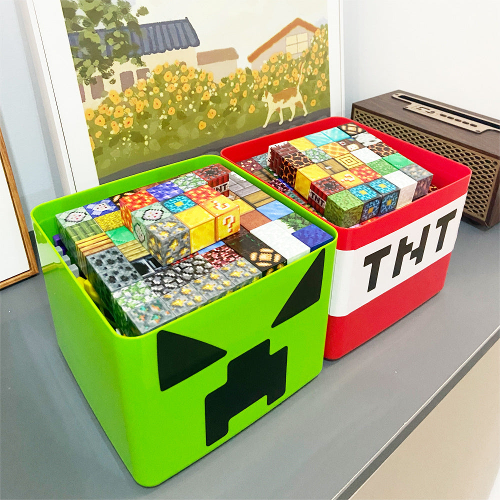 Cross-Border Hot-Selling My Magnetic World Block Building Blocks Magnetic Educational Toys Creeper Tnt Storage Wholesale