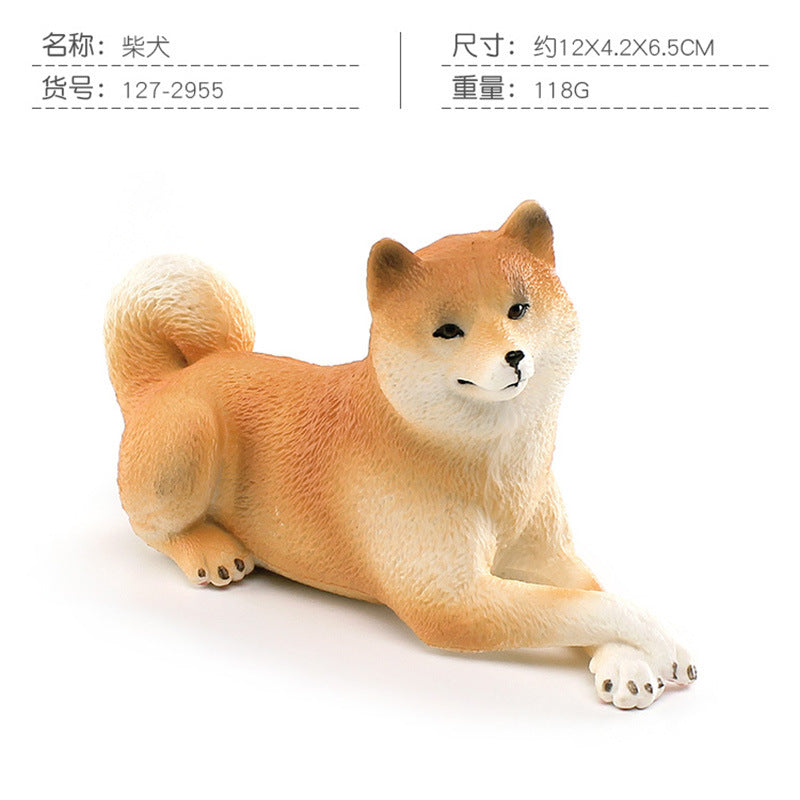 Cross-border simulation Labrador Shiba Inu husky Doberman model children's cognitive pet dog decoration toy