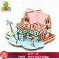 diy hut assembled small house model children's puzzle handmade three-dimensional jigsaw puzzle stall children's toys