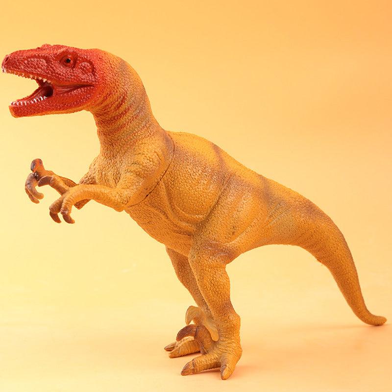 Large simulation soft glue dinosaur toy sounding Tyrannosaurus Rex Triceratops animal model boys children stall wholesale
