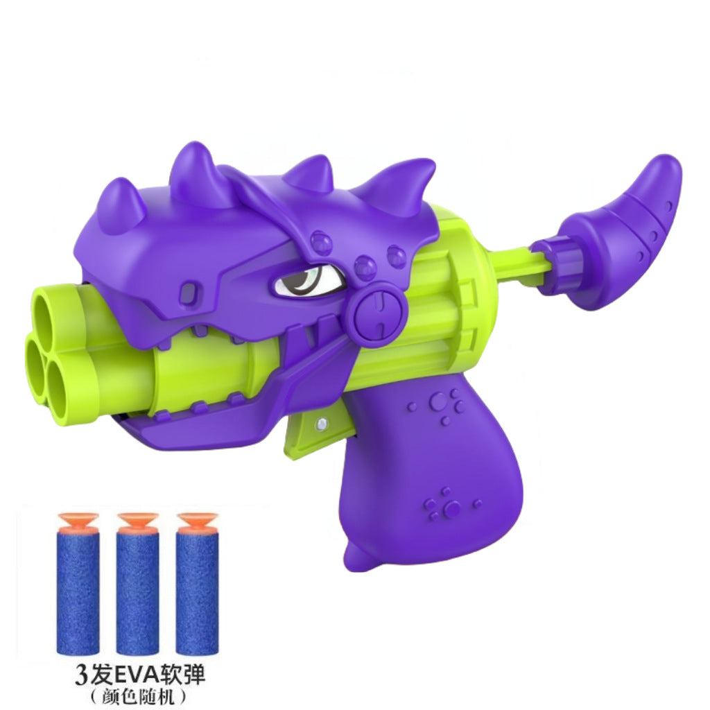 Children's soft bullet gun toy dinosaur 3-6 years old boys and girls shooting pistol revolver firing suction cup burst toy gun
