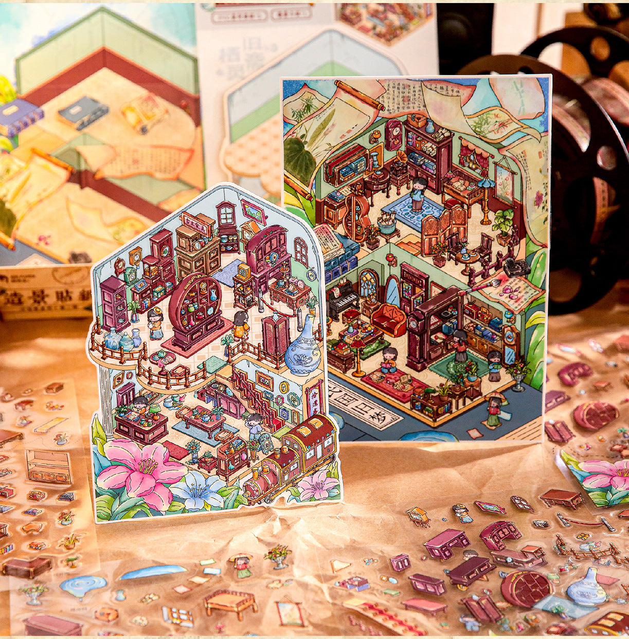Mr. Mo Yan's New 3D Landscape Stickers Kaleidoscope Series Fun Original DIY Stress-Relief Stickers