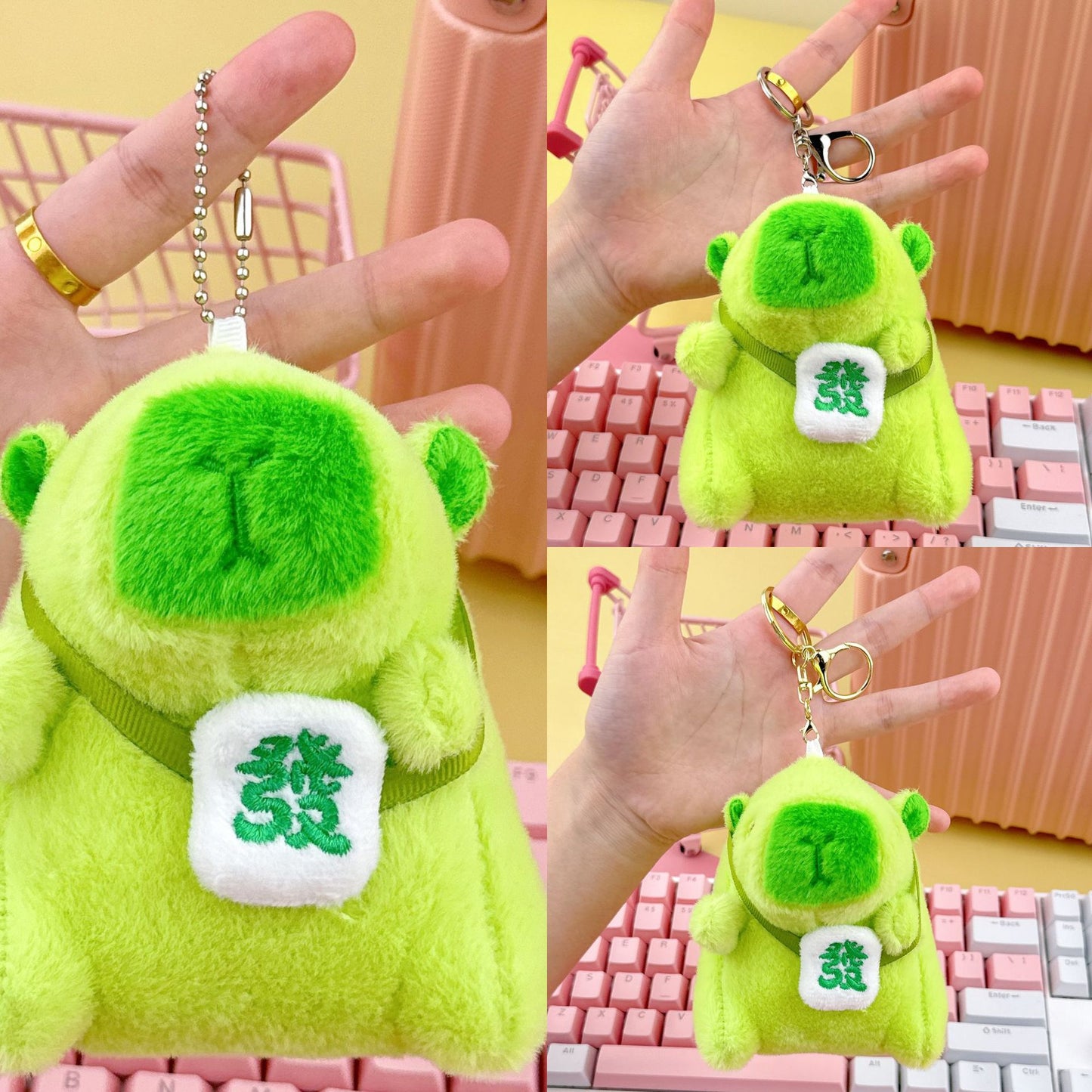 Cross-Border Capybara Mascot Backpack Small Pendant Keychain Chinese Style Zodiac Pendant Couple Ugly Doll