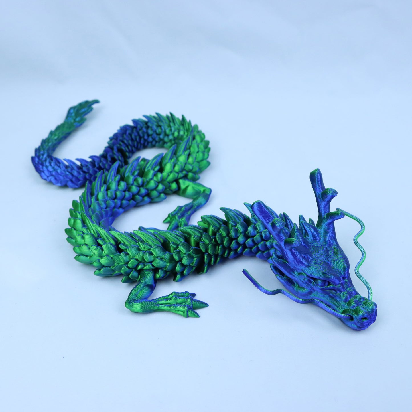 Net red explosions 3d printing dragon ornaments Chinese dragon cross-border dragon egg joint dragon toy hand gift stall wholesale
